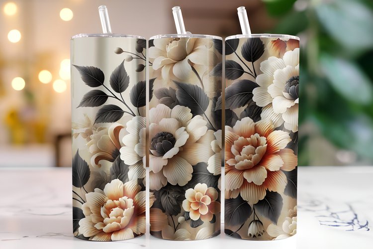 Flowers Tumbler Wrap | Sublimation | Tumblers