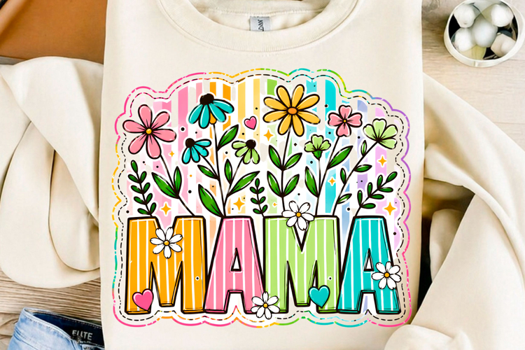 Floral Mama Png, Boho Mom Png example image 1