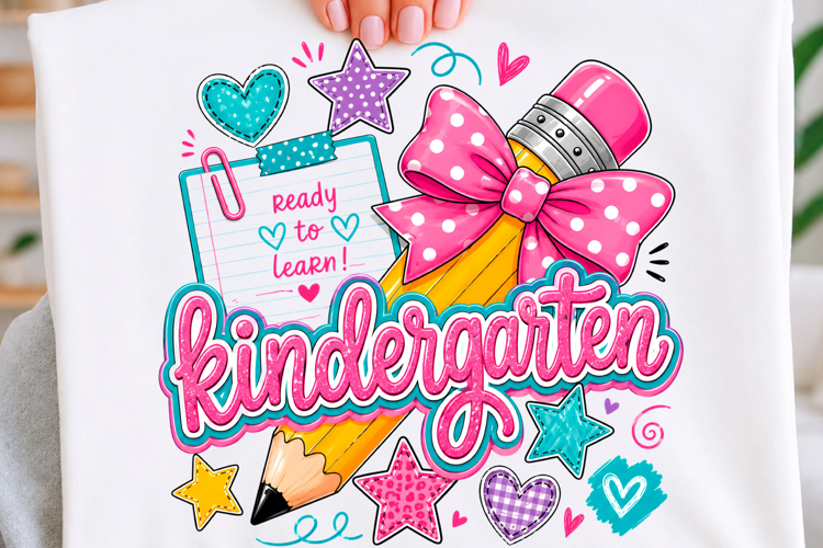 Kinder Garten Back to School Striped Png