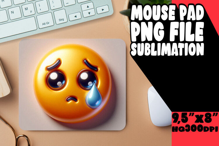 Timeless Mouse Pad Sublimation Style, 3D Emoji example image 1