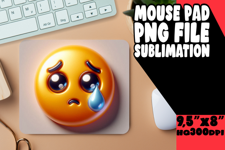 Timeless Mouse Pad Sublimation Style, 3D Emoji
