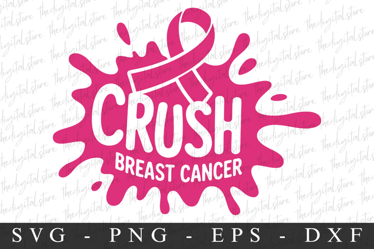 Pink Ribbon Crush | Breast Cancer SVG | Pink Ribbon