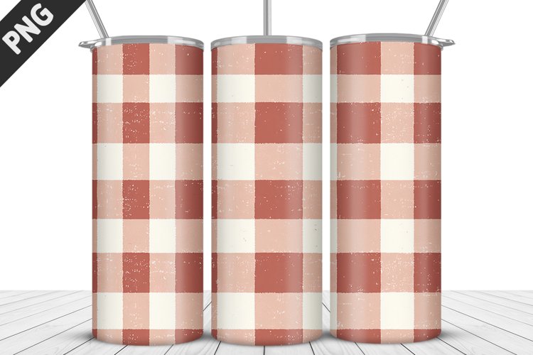 Plaid Tartan Valentines Day Tumbler Design | Valentin