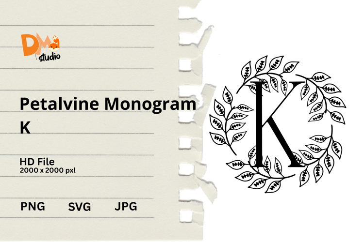 Floral Monogram Letter Svg Image 12