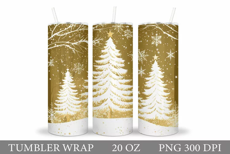 Christmas Tree Tumbler Sublimation. Christmas Tumbler Design