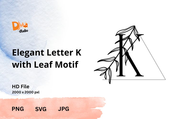 Leaf Monogram Svg Image 17