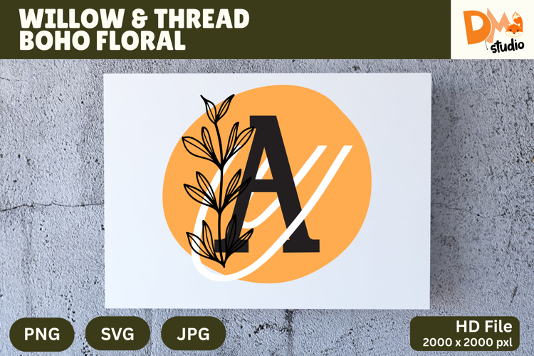 Floral Monogram Letter Svg Image 21