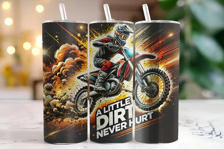 Bike Racer Tumbler Wrap | Sublimation | Tumblers