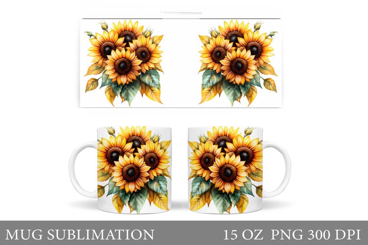 Sunflowers Mug Sublimation. Sunflowers Sublimation