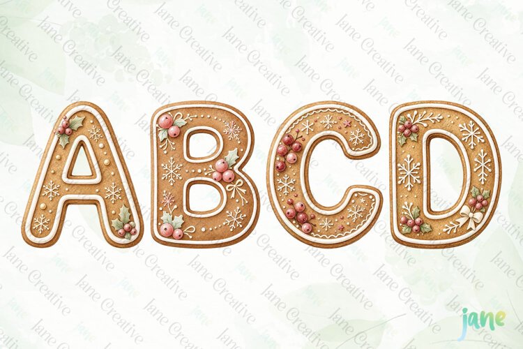 Cookie Letters Clipart example image 1