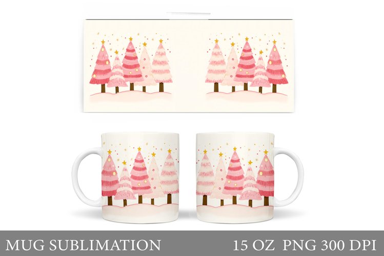 Christmas Tree Mug Sublimation. Christmas Tree Mug Design
