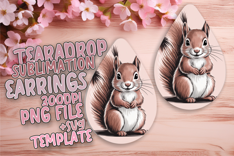 Elegant Teardrop Earrings Design PNG , Valenines Animals