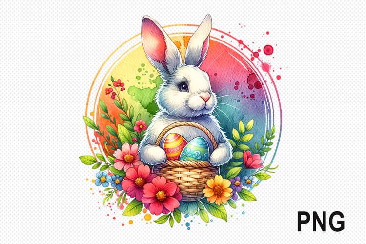 Easter Day Bunny Sublimation - Easter Day Clipart PNG Design