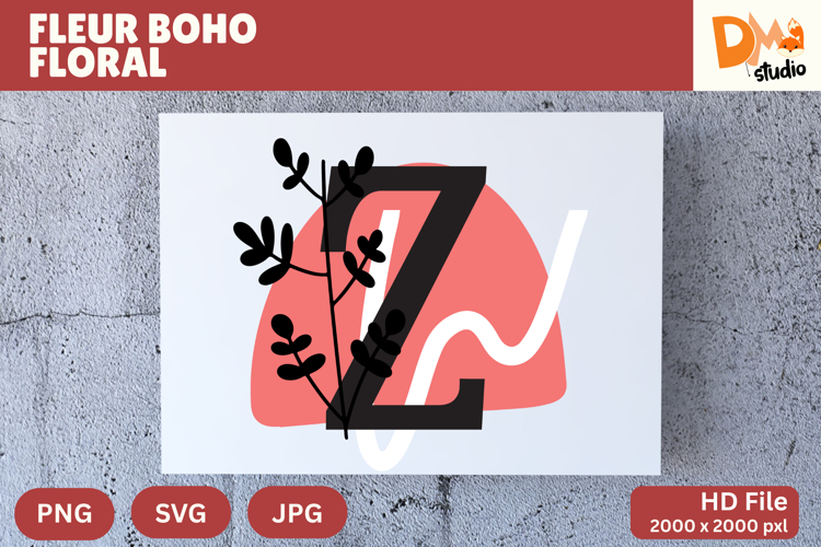 Boho Floral Svg Image 17