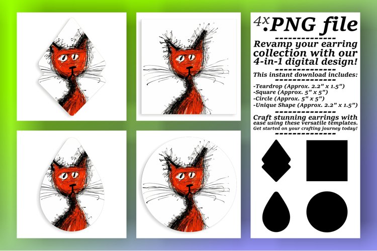 Purr-fectly Round: Cat-Themed Sublimations example image 1
