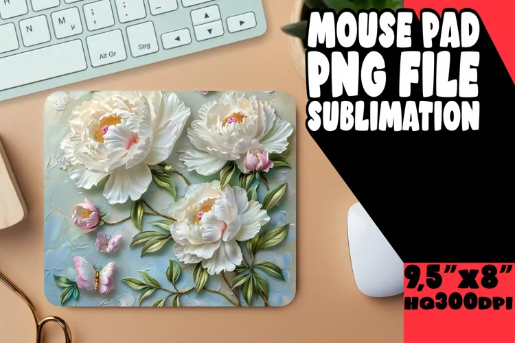 Springtime 3D Blossom Mouse Pad