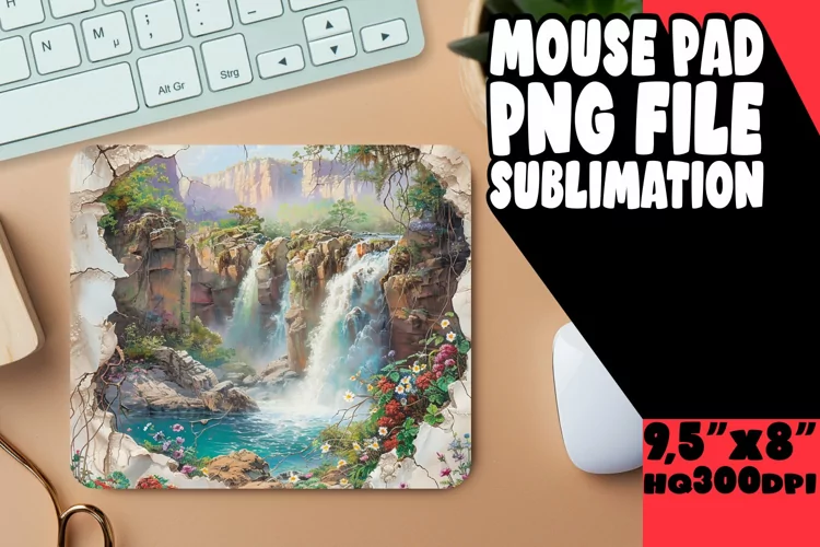 Rustic Wilderness 3D Mousepad Design Sublimation