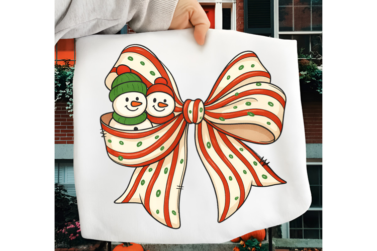Christmas Coquette Bow PNG, Christmas Sublimation Design