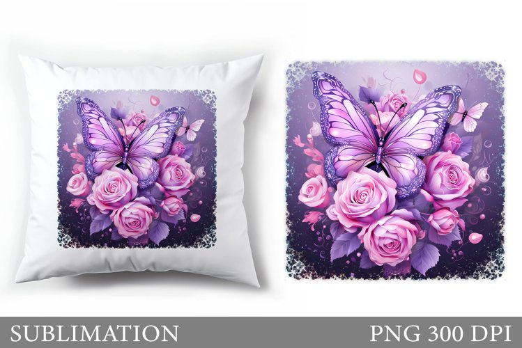 Butterfly Pillow Design. Bitterfly Sublimation