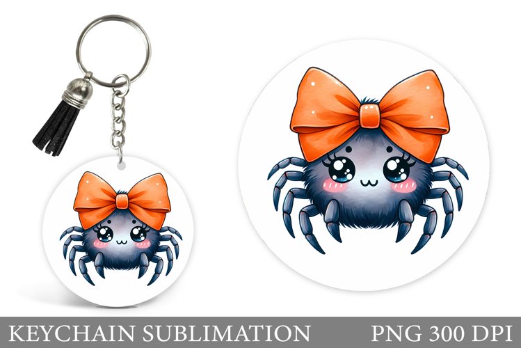 Cute Spider Keychain. Halloween Spider Keychain