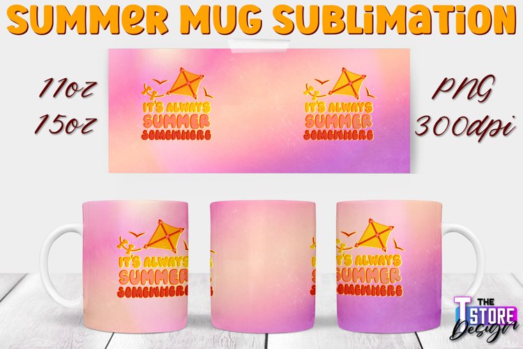 Summer Mug Sublimation | Mug 11 Oz 15 Oz | PNG 300 DPI v.1
