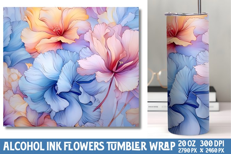 Alcohol Ink Tumbler Wrap Image 8