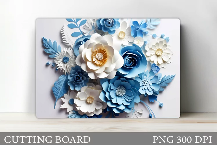 3D Flowers Cutting Board. Flowers Kitchen Cutting Board