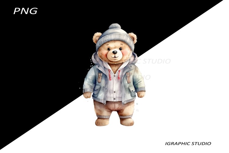 Grumpy Teddy Bear Clipart, Teddy Bear Clipat example image 1