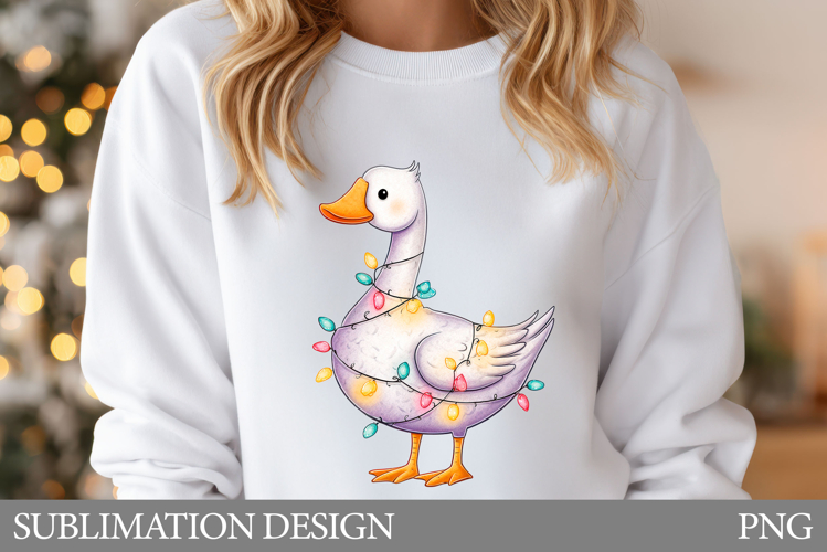 Christmas Goose T-Shirt Design. Christmas Goose Sublimation