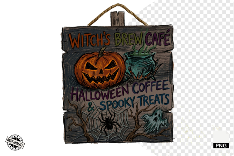 Halloween Coffee Signs PNG