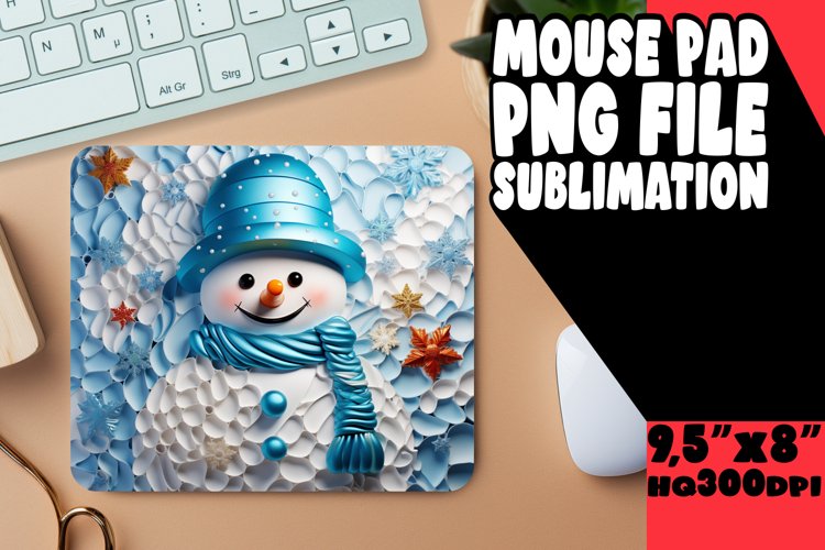 Festive 3D Inflated Christmas Mouse Pad Winter Design