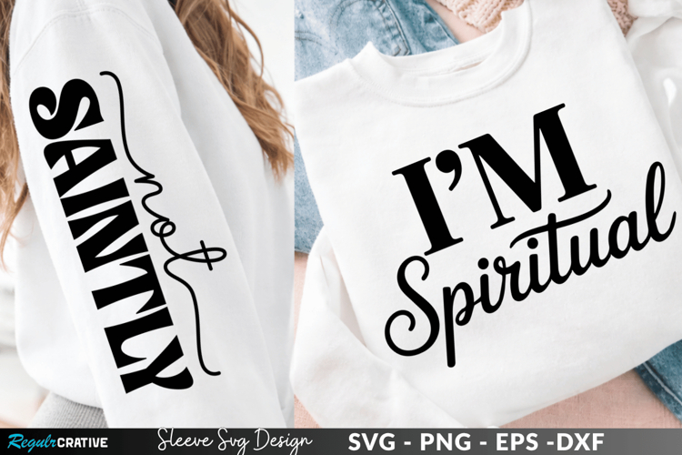 I’m Spiritual Quote sleeve svg design, im spiritual svg