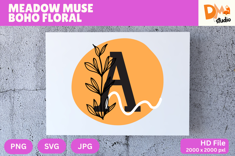 Floral Monogram Letter Svg Image 13