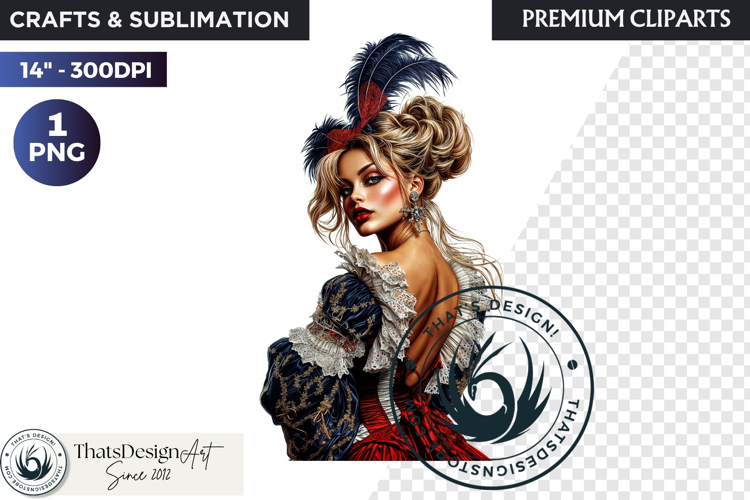 French Cancan cabaret Girl Clipart PNG, Burlesque woman