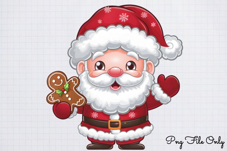 Cute Christmas Gingerbread Clipart PNG