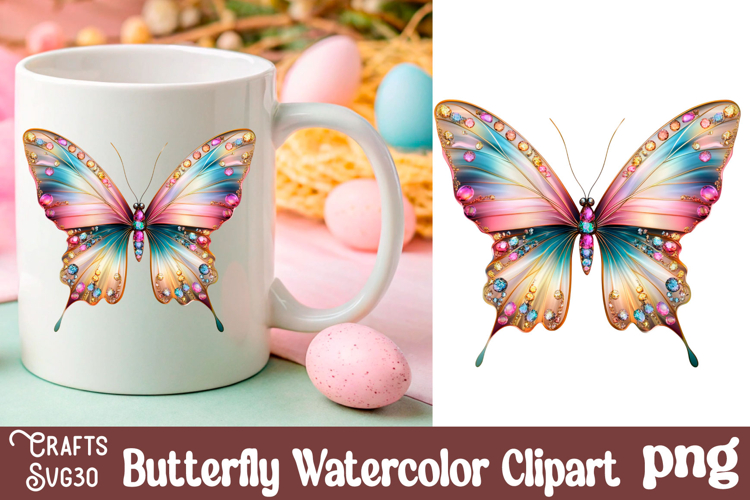 Watercolor Butterfly Clipart Image 10
