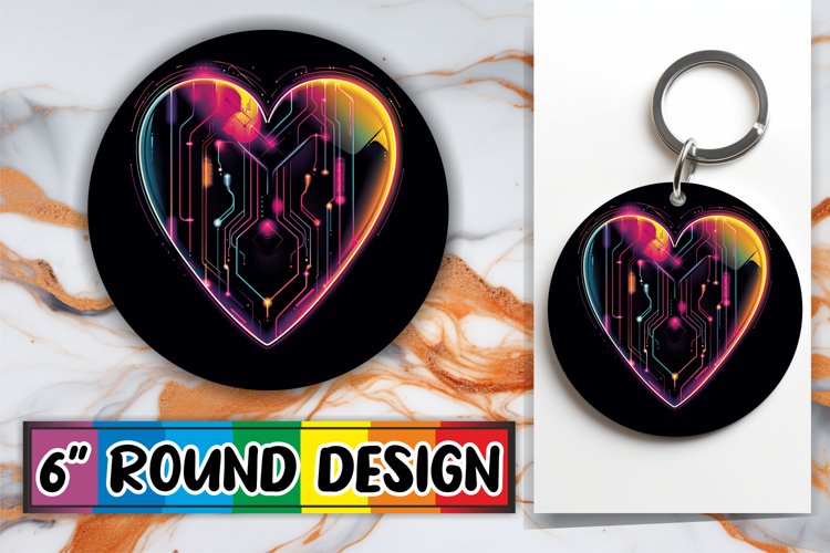 Heartfelt Round Sublimation Art example image 1