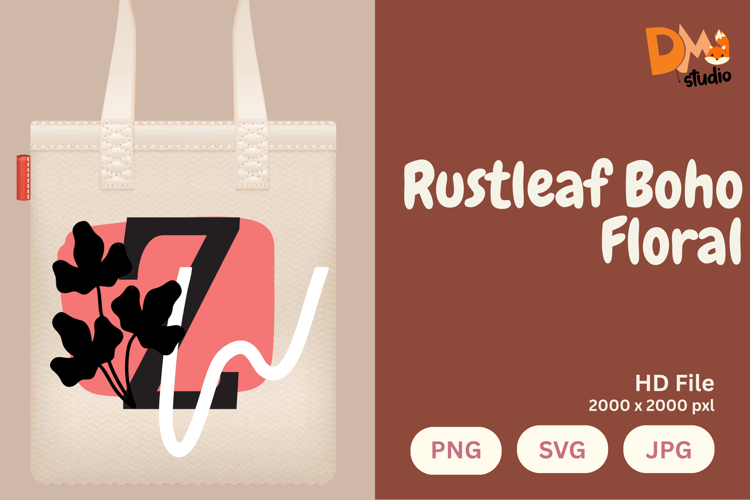 Leaf Monogram Svg Image 4