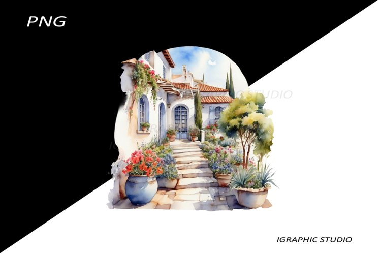 Greece summer clipart, Mediterranean Food Clipart,