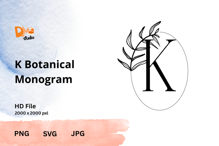 Leaf Monogram Svg Image 4