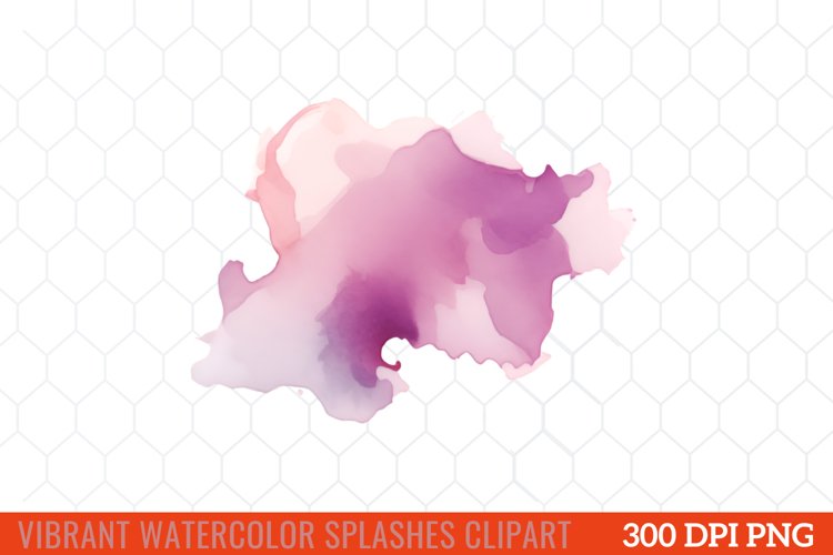 Vibrant Watercolor Splashes Clipart
