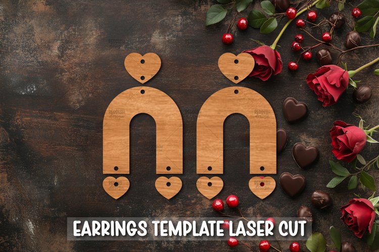 Heart Earrings Svg Image 15