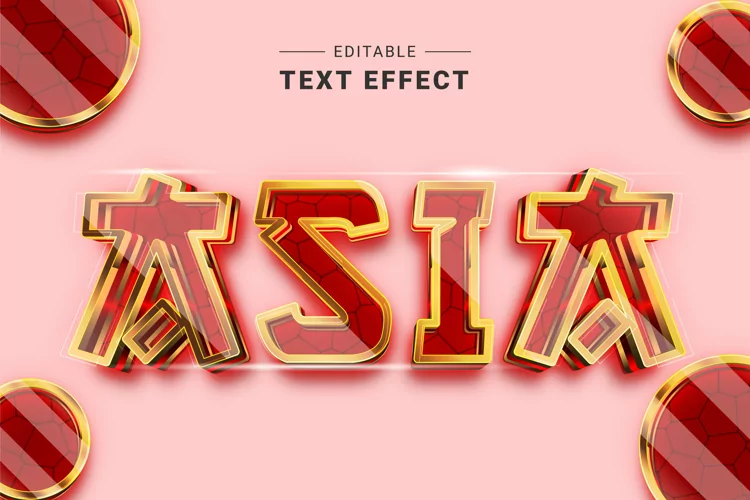 Editable Text Effect for Illustrator. Vector Graphic styles