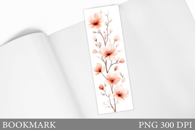 Floral Bookmark Design. Flowers Bookmark Sublimation example image 1