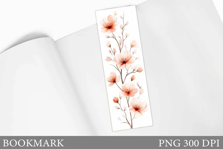 Floral Bookmark Design. Flowers Bookmark Sublimation