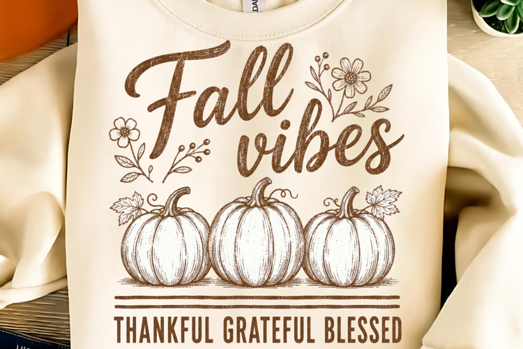 Fall Vibes PNG, Fall Pumpkin Sublimation, Autumn PNG