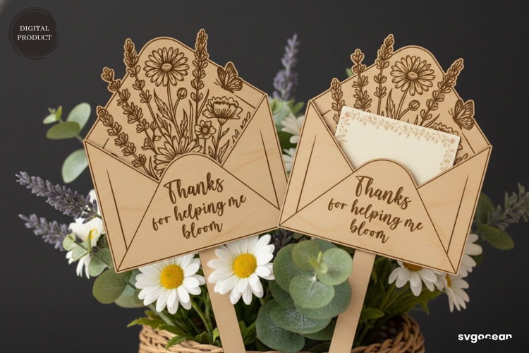 Teacher Gift Card Holder Laser Cut | Glowforge | SVG