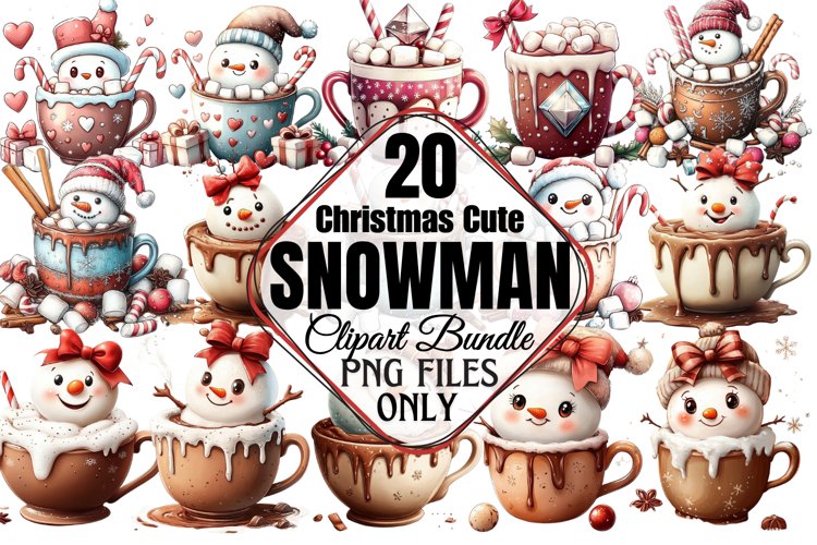 Cute Snowman Clipart Image 22