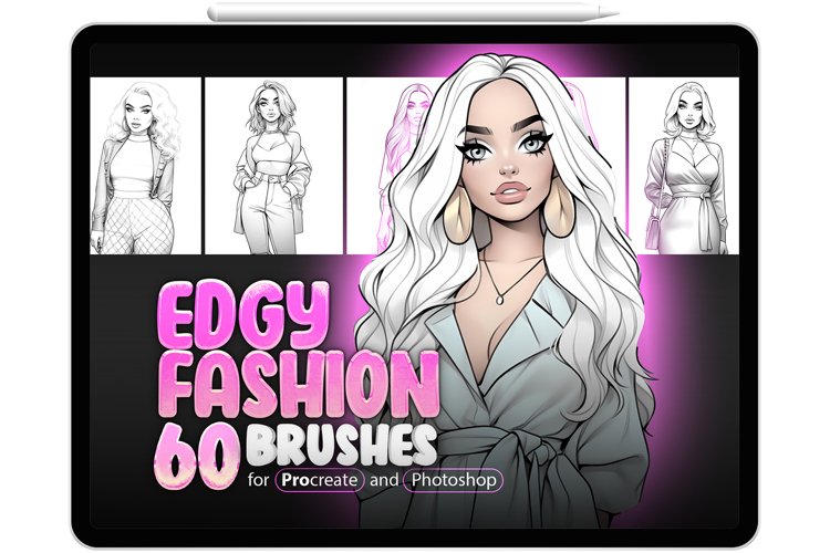 60 Procreate Edgy Style Stamp Brushes