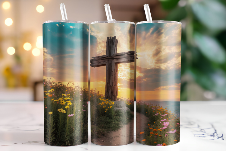 Cross Tumbler Wrap | Sublimation | Tumblers